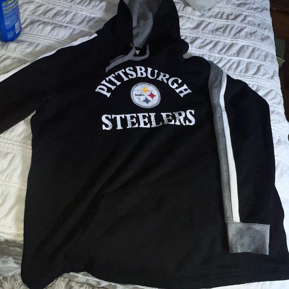 NFL Pittsburgh Steelers Black and Gray Hoodie